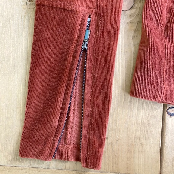 Lysse New York Dark orange Corduroy Blazer Jacket Diagonal Zip S - Picture 5 of 8